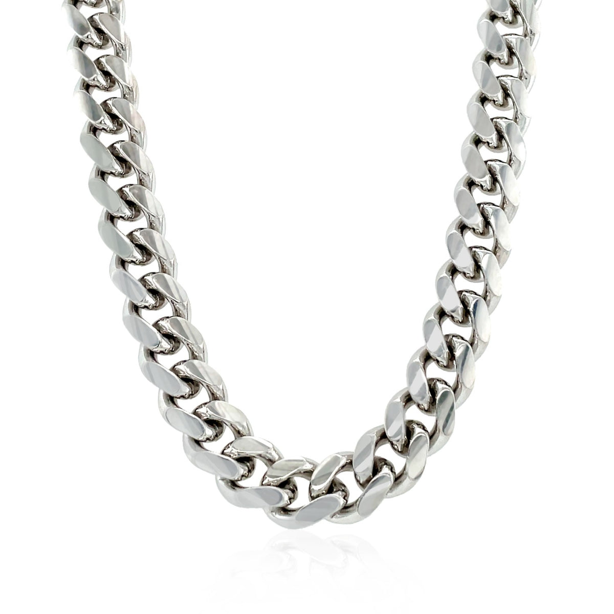 Solid 925 Sterling Silver Miami Cuban Link Chain, 8.4mm