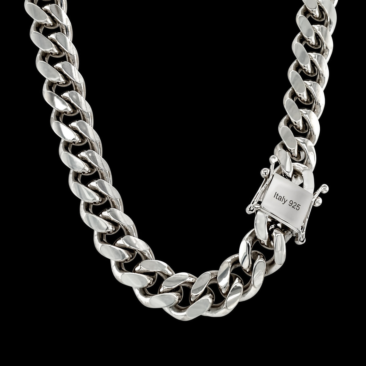 Solid 925 Sterling Silver Miami Cuban Link Chain, 7mm