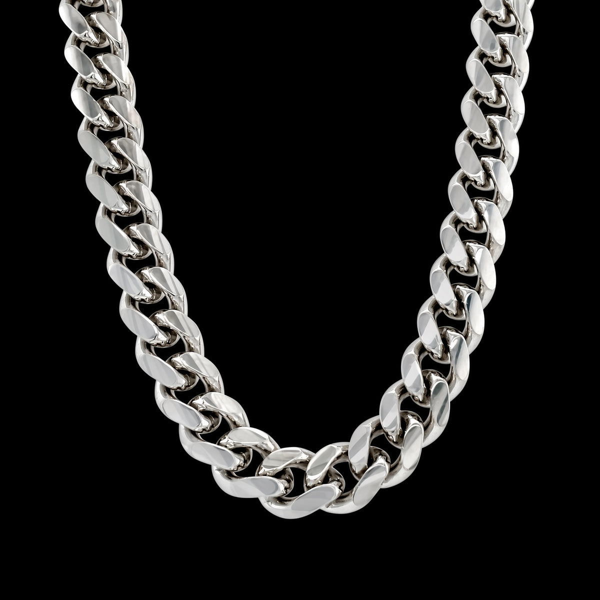 Solid 925 Sterling Silver Miami Cuban Link Chain, 8.4mm