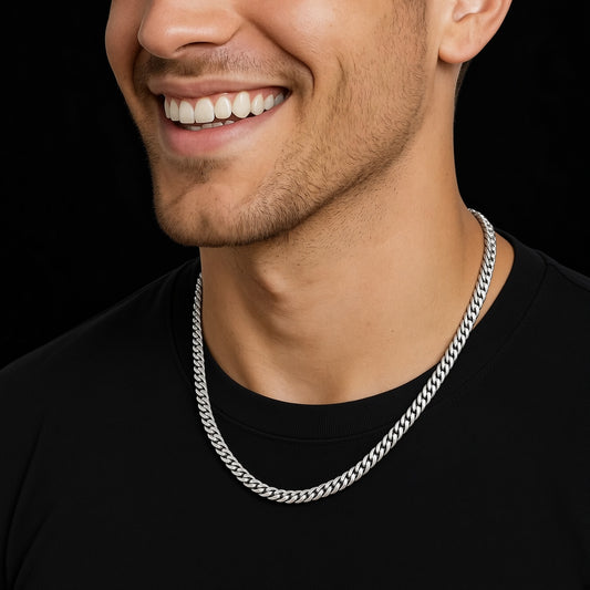 Solid 925 Sterling Silver Miami Cuban Link Chain, 5.60mm