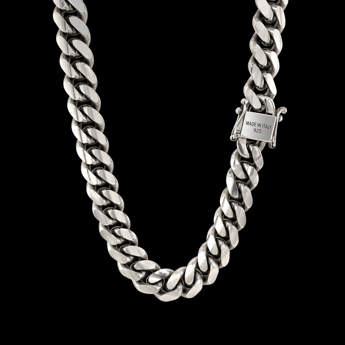 Solid 925 Sterling Silver Miami Cuban Chain, 9.8mm
