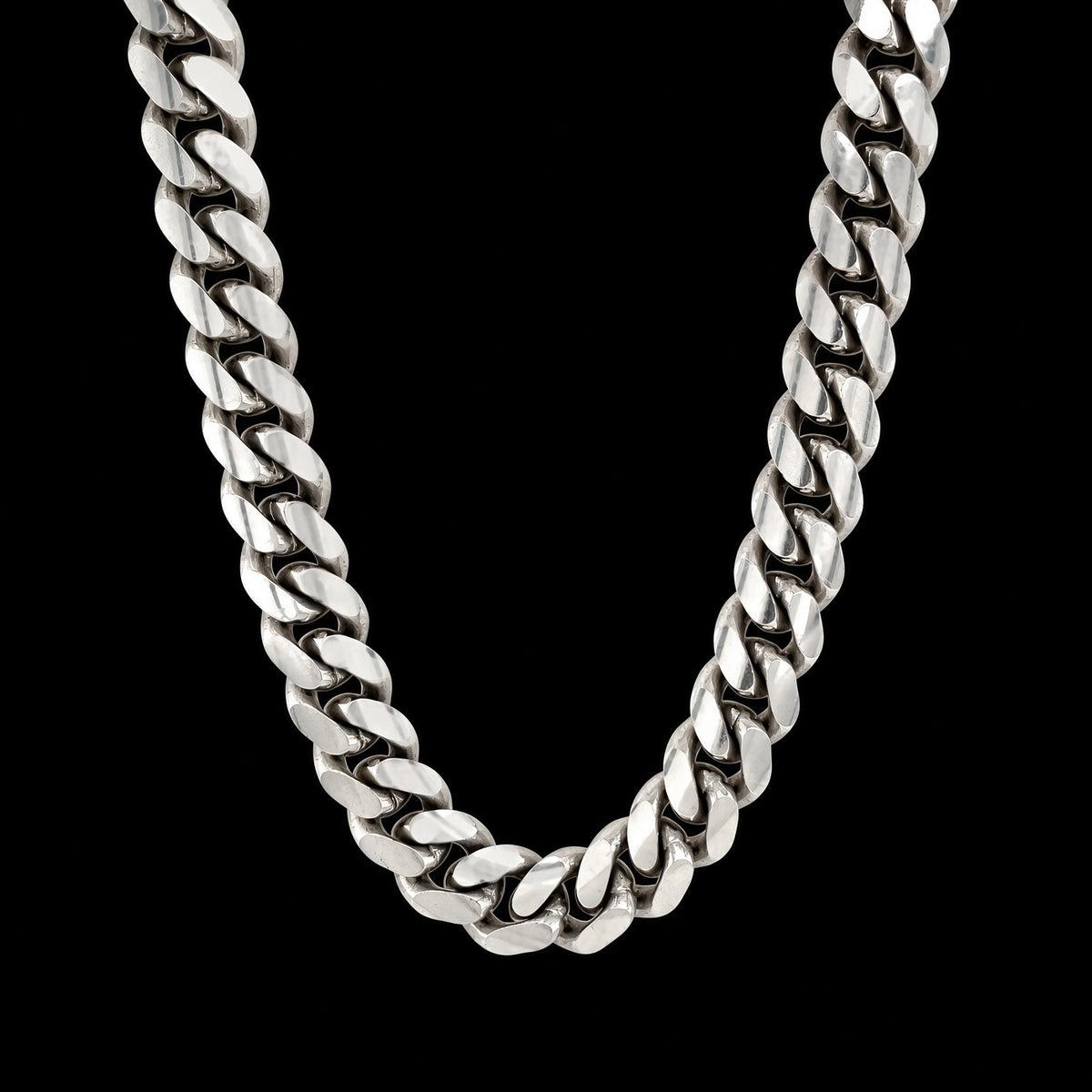 Solid 925 Sterling Silver Miami Cuban Chain, 9.8mm