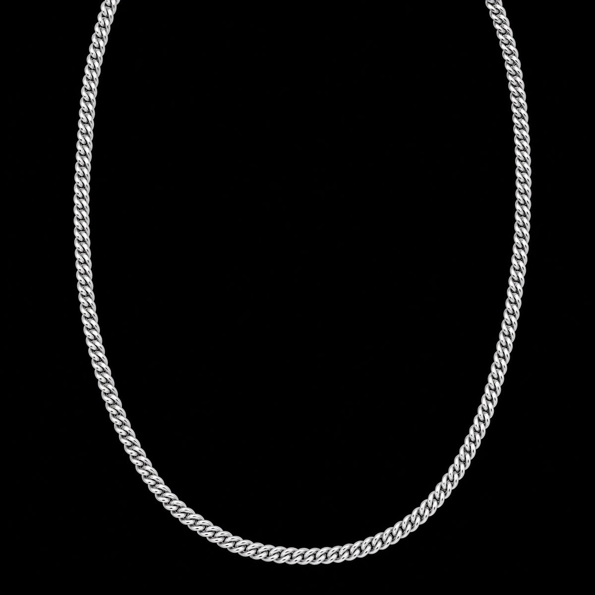 Solid 925 Sterling Silver Puffed Miami Cuban Chain, 4.10mm