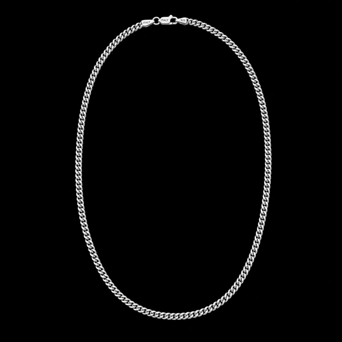 Solid 925 Sterling Silver Puffed Miami Cuban Chain, 4.10mm