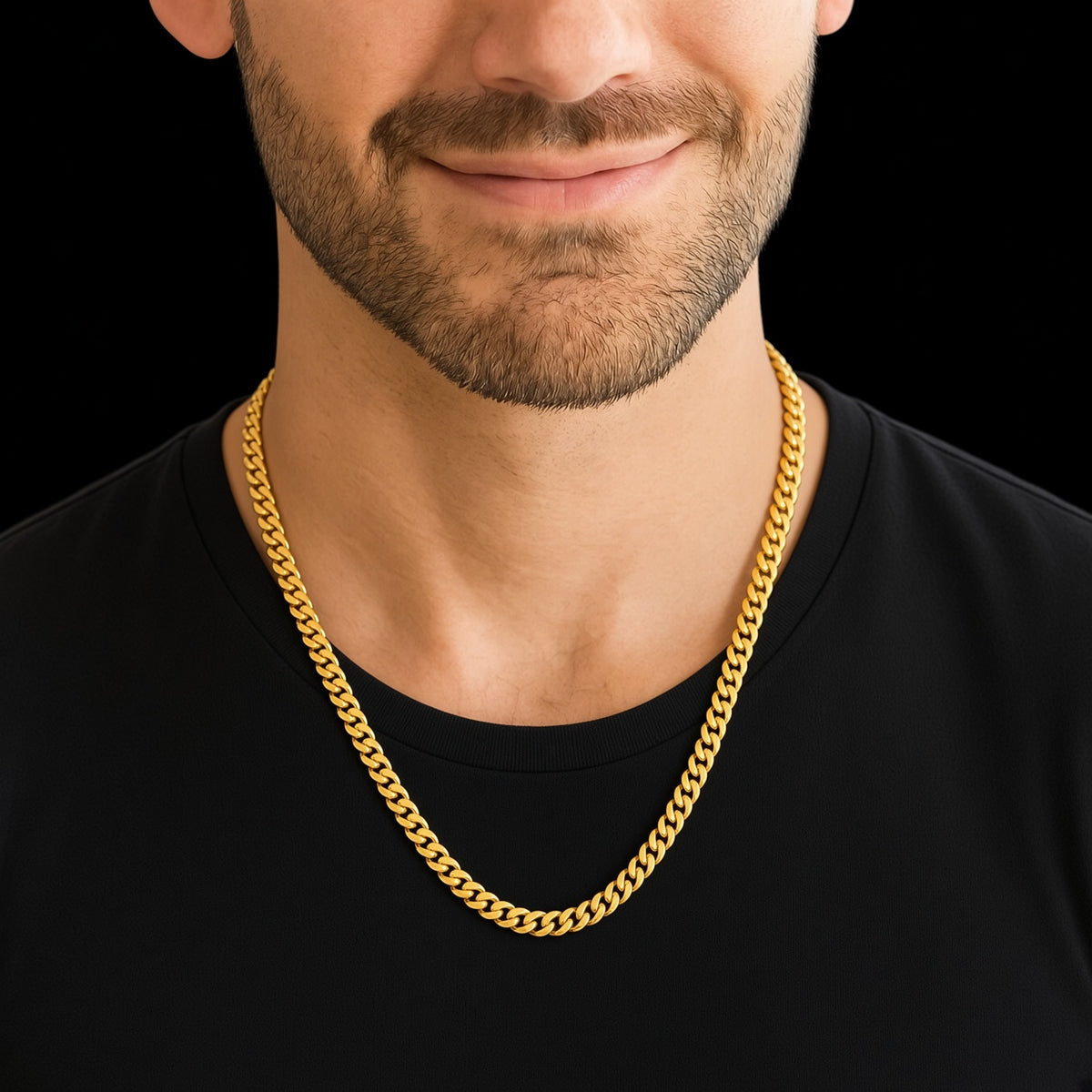 Solid 925 Sterling Silver 14kt Yellow Gold Filled Miami Cuban Chain, 5.6mm