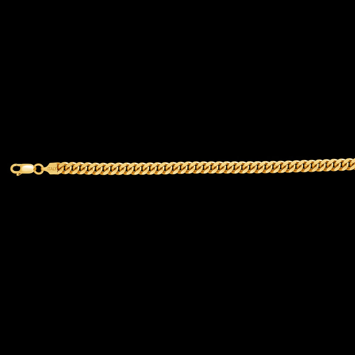 Solid 925 Sterling Silver Miami Cuban Link Chain 14kt Yellow Gold Filled, 5mm