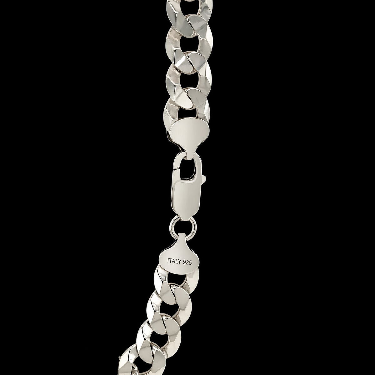 Solid 925 Sterling Silver Cuban Link Chain, 11.60mm