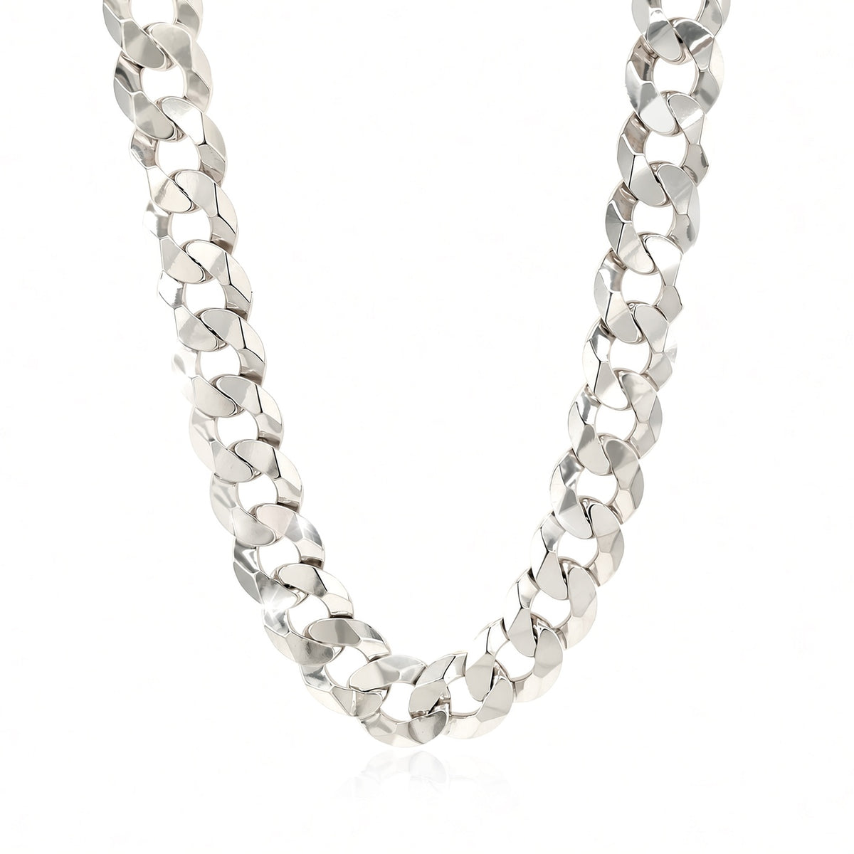 Solid 925 Sterling Silver Cuban Link Chain, 8.4mm