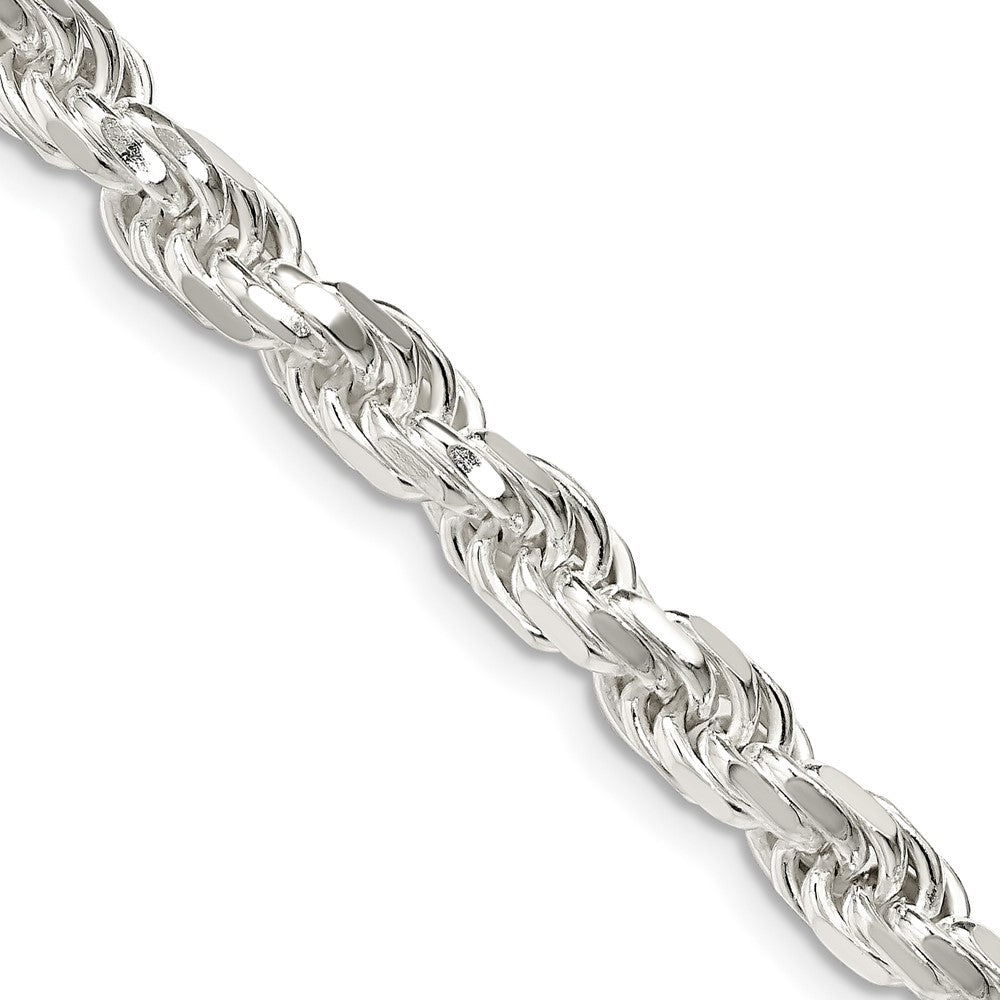 Silver chain on a white background